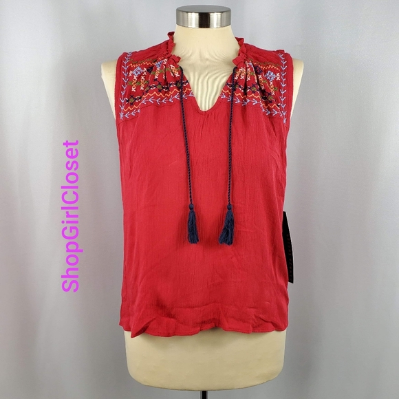 💥Just In💥Always Indigo Sleeveless Top..Sz L Jrs